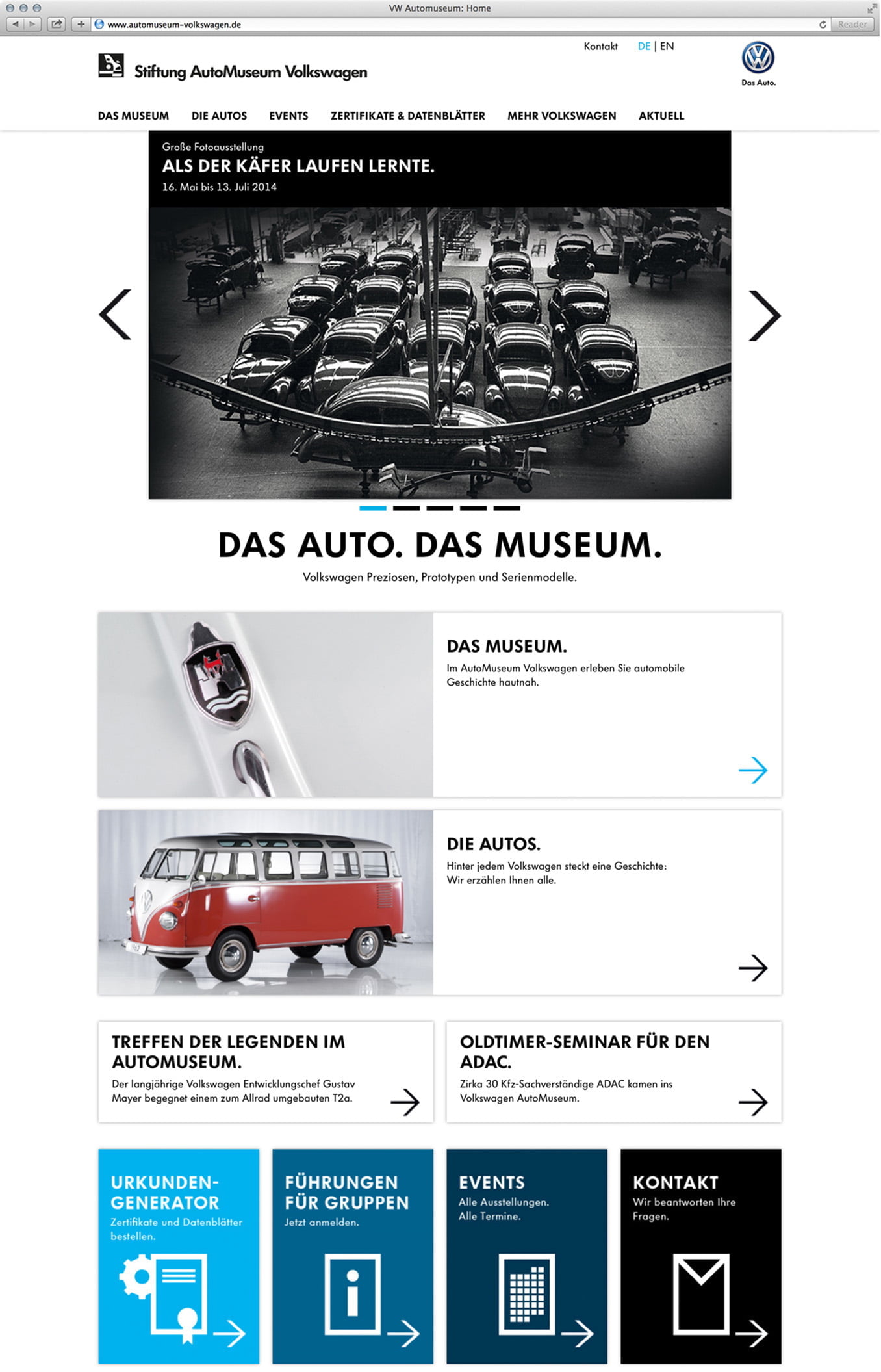 Neuer Web-Auftritt des AutoMuseum Volkswagen