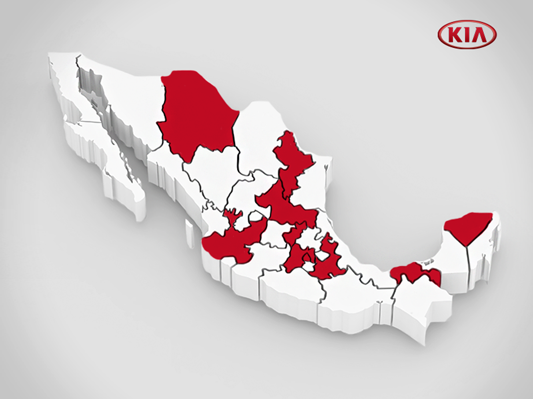 Initial Kia Mexico Dealer Locations