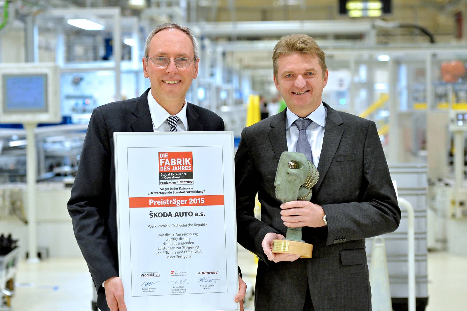 160309 ŠKODA Plant Receives ‘Factory of the Year’ Award’ Produced in Vrchlabí